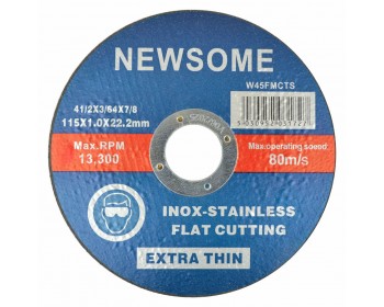 1mm x 115mm Slim Flat Stainless Steel Cutting Disc